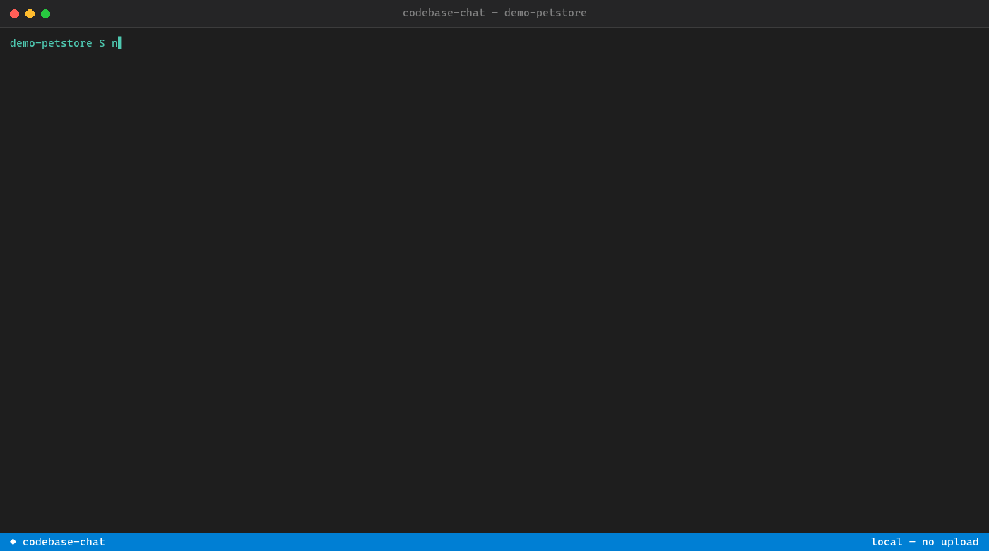 codebase-chat real CLI demo